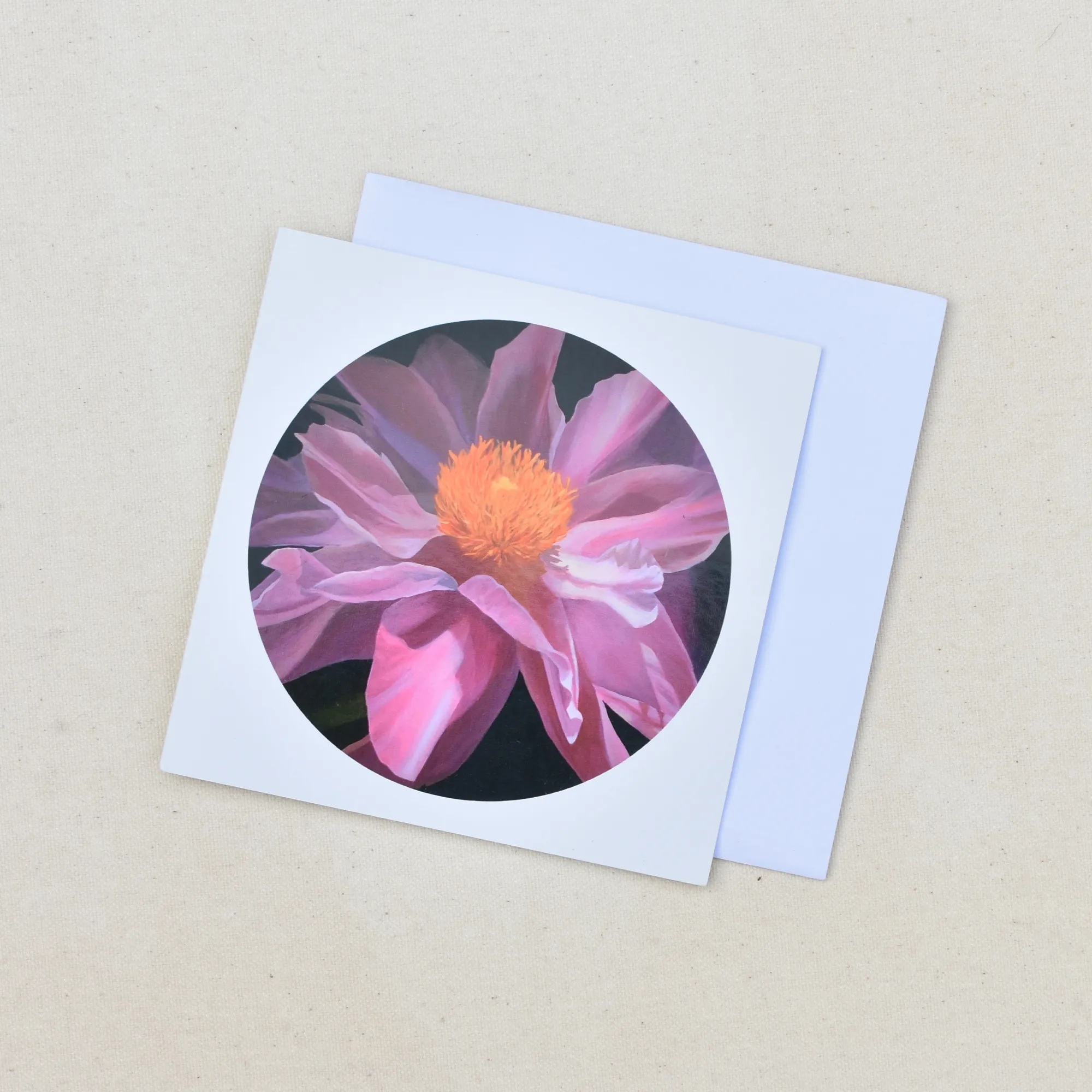 Note Card - Pink Peony 1